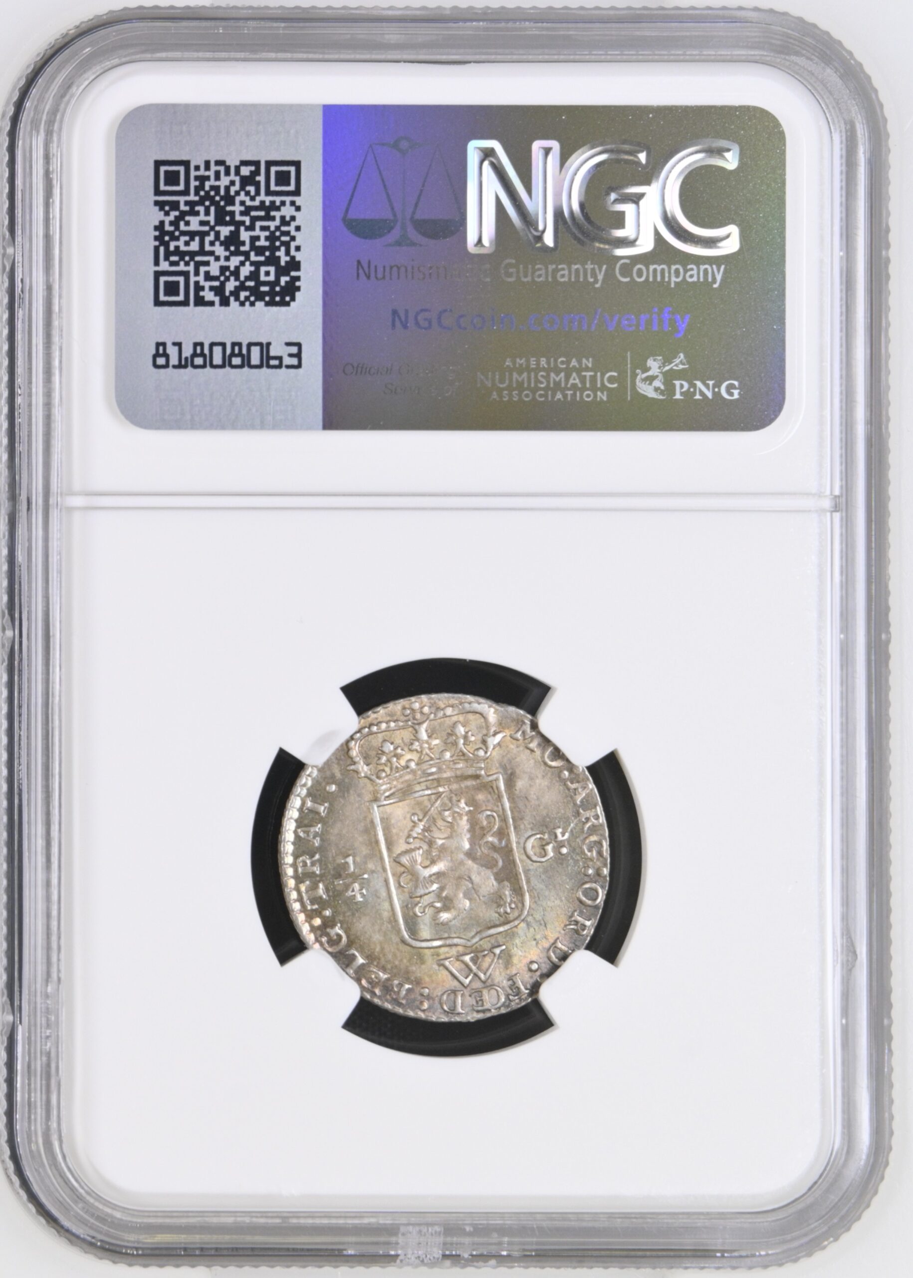 NGC6647538-136_REV Nederland West-Indië - Utrecht 1/4 of kwart gulden 1794 "FOED" NGC MS65