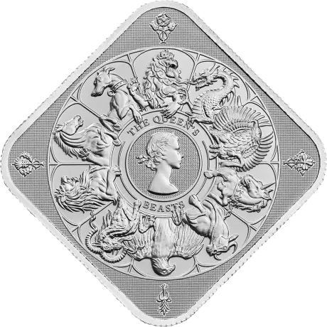 Queen's Beast Completer zilverbaar