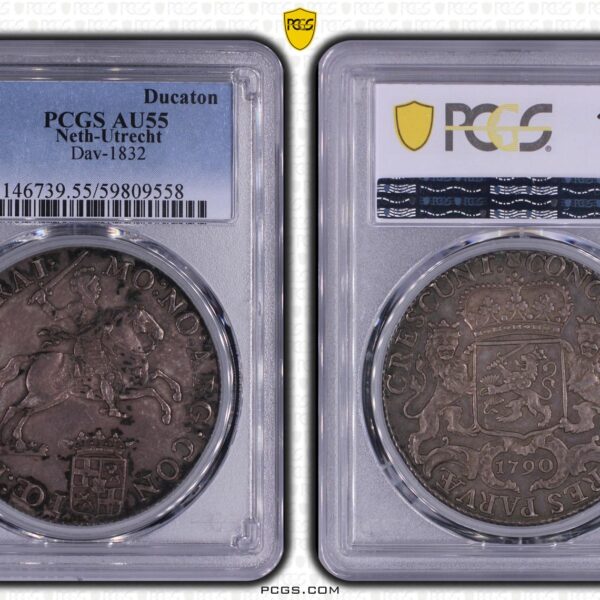 Provincie Utrecht zilveren dukaton 1790 PCGS AU55
