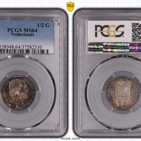 halve gulden 1857 MS64 PCGS Top Pop